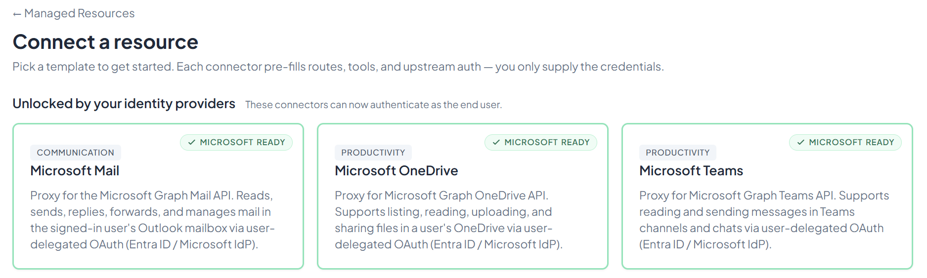 Connector list — OneDrive ready